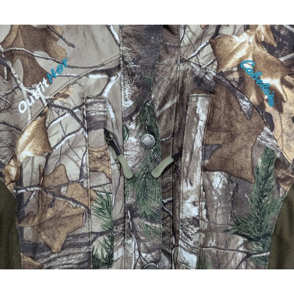 Cabela's Outfit Her Dry Plus Camo Hunting Hooded Coat & Jacket Layer Size SMALL - Picture 14 of 16